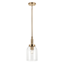 Kichler 52725CPZ - Madden 15 Inch 1 Light Mini Pendant with Clear Glass in Champagne Bronze