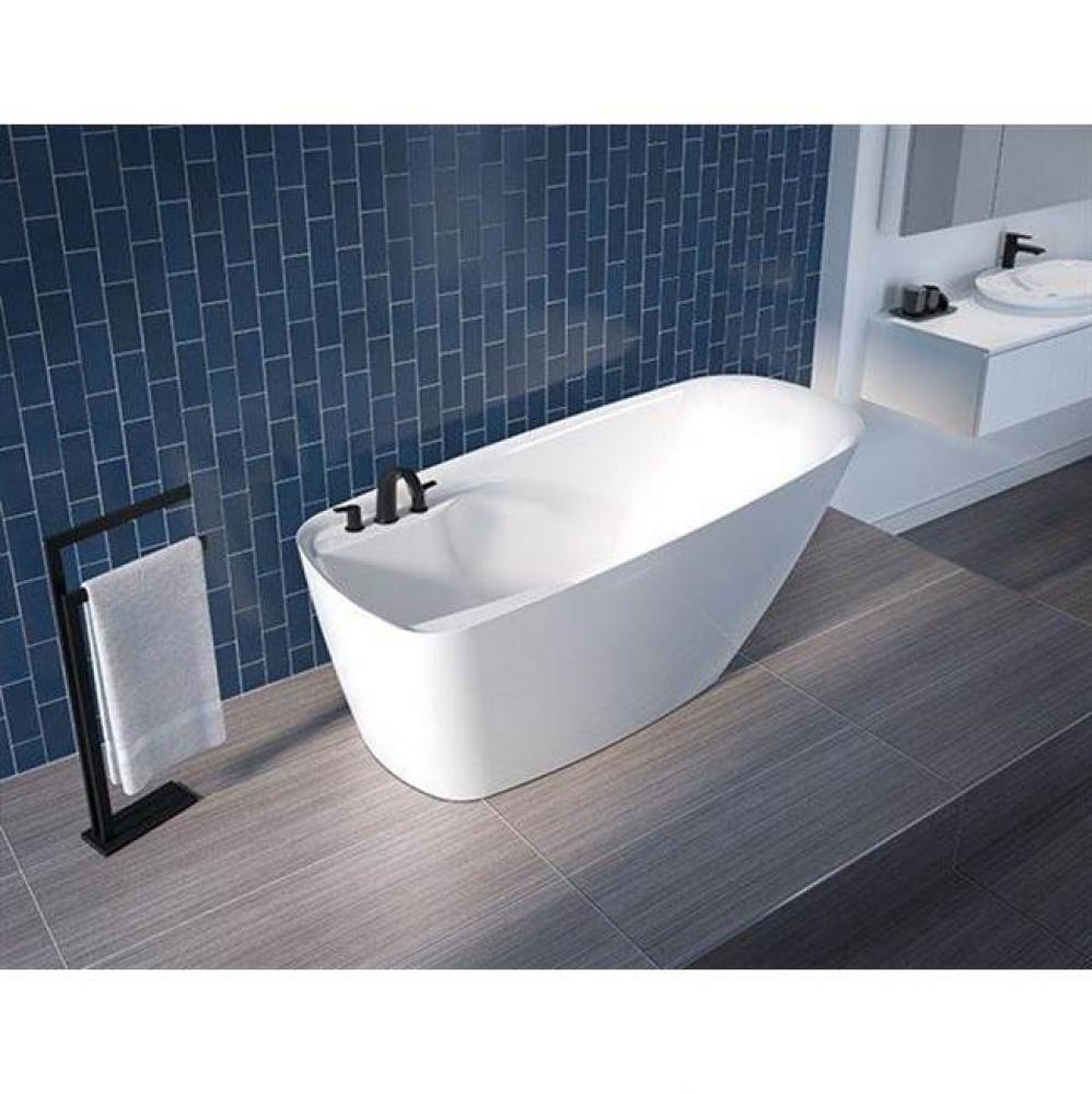 Rhapsody Grande Tub/6731/White/Chr and Br Nk Drain Cover