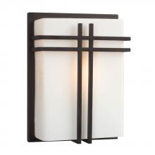 Galaxy Lighting 215640BZ-113NPF - Wall Sconce - in Bronze finish with Satin White Glass (Suitable for Indoor or Outdoor Use)