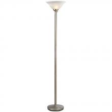 Galaxy Lighting 537001PT - Torchiere - Pewter with Marbled Glass (Tri-Lite Switch)