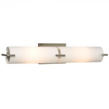 Galaxy Lighting ES710692BN - 2-Light Bath & Vanity Light - in Brushed Nickel finish with Satin White Glass