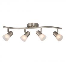 Galaxy Lighting 754174BN/FR - 4 Light Track Light - Brushed Nickel with Frosted Glass