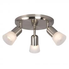 Galaxy Lighting 754183BN/FR - 3 Light Spot Light - Brushed Nickel with Frosted Glass