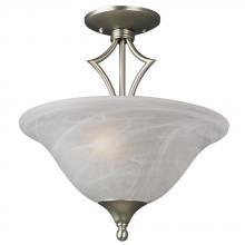 Galaxy Lighting 811706PT - Semi-Flush - Pewter w/ Marbled Glass