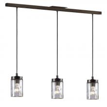 Galaxy Lighting 919853ORB - 3-Light Island Light Pendant - in Oil Rubbed Bronze finish with Clear Glass Shade