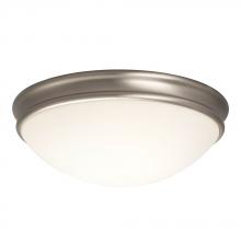Galaxy Lighting ES613335BN - Flush Mount Ceiling Light - in Brushed Nickel finish with White Glass