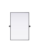 Elegant MR6H2436BLK - Amoura 24x36 Pivot Mirror in Black