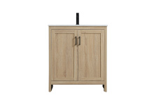 Elegant VF25130MW - Finnley 30 inch Single Bathroom Vanity in Mango Wood