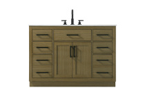 Elegant VF29748MCB - Alden 48 inch Single Bathroom Vanity in Chestnut Brown