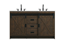 Elegant VF90554DEX - Austin 54 inch Double Bathroom Vanity in Expresso