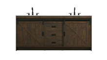 Elegant VF90572DEX - Austin 72 inch Double Bathroom Vanity in Expresso