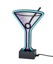 AFJ - Adesso SL3718-01 - Infinity Neon Martini Glass Table/Wall Lamp