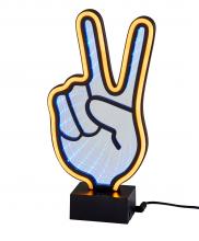 AFJ - Adesso SL3719-01 - Infinity Neon Peace Sign Table/Wall Lamp