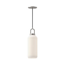 Alora Lighting PD401505BNOP - Soji 5-in Brushed Nickel/Opal Matte Glass 1 Light Pendant