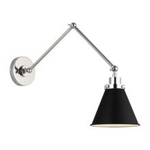 Visual Comfort & Co. Studio Collection CW1151MBKPN - Double Arm Cone Task Sconce