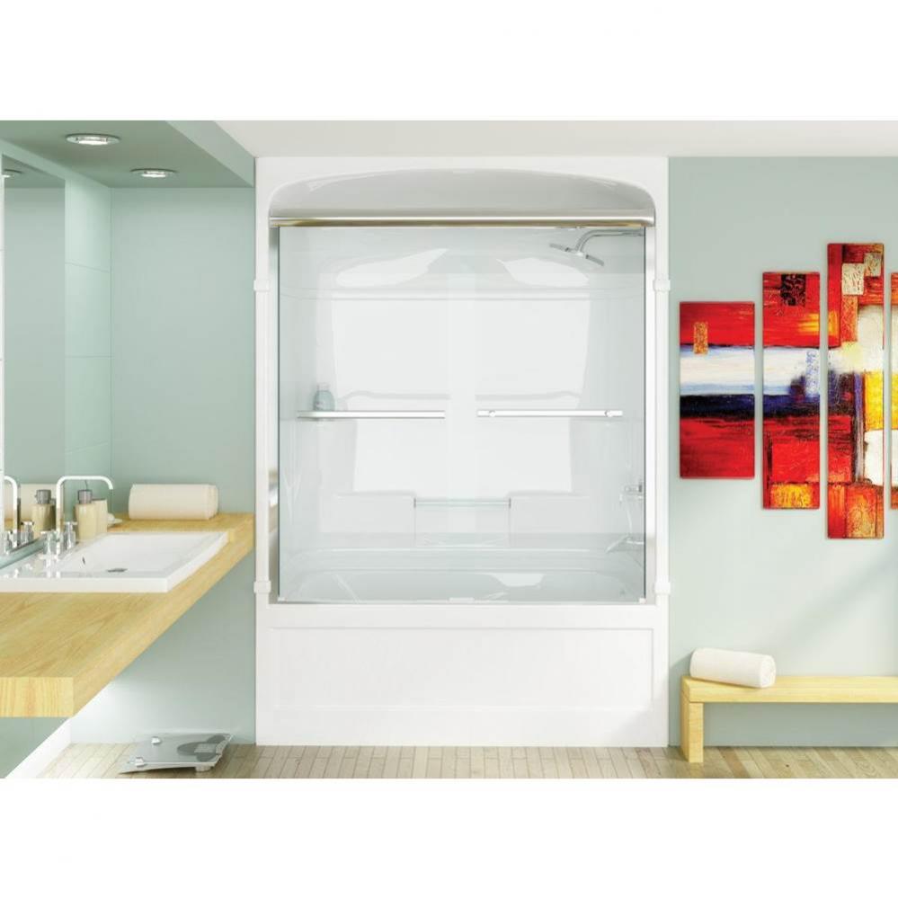 BD54 Bypass Shower Door Plain Silver