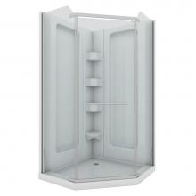 Mirolin Canada SCP38NAW46PS - Biscuit 38'' Neo Angle Base, Walls + PS Door