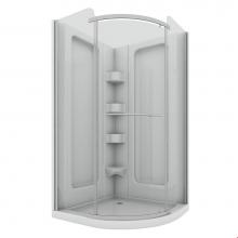 Mirolin Canada SCP38RFW46PS - Bisc 38'' Round Front Base, Walls + PS Door Pkg