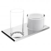 KEUCO 11553 019000 - Double holder glass/lotiondispenser