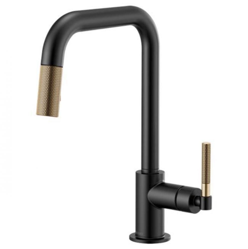 Square Spout Pull-Down, Knurled Handle