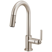 Brizo Canada 63944LF-SS - Litze® Pull-Down Prep Faucet with Arc Spout - Industrial Handle