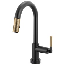 Brizo Canada 64943LF-BLGL - Litze® Smarttouch Pull-Down Prep Faucet with Arc Spout - Knurled Handle