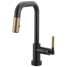 Brizo Canada 64953LF-BLGL - Litze® Smarttouch Pull-Down Prep Faucet with Square Spout - Knurled Handle