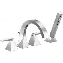 Delta Canada T4746-PR - Trillian™ Two-Handle Roman Tub Trim with Hand Shower