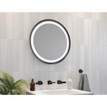 Fleurco Canada MSOR2424-33 - SOLIS MIRROR 24'' ROUND BLACK, WITH DEFOGGER & DIMMER