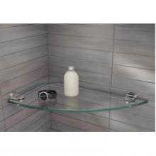 Fleurco Canada Gsk17r-11 - GLASS SHELF KIT WALL MOUNT - 17''/ROUND/CHROME