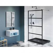 Fleurco Canada LAV44-33-43-79 - LATITUDE SHIELD / MATTE BLACK / GRID / 44''