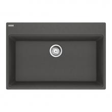Franke Residential Canada MAG61029-SLG-S - Franke Maris Dual Mount 31-in x 20.88-in Fragranite Single Bowl Kitchen Sink in Slate Grey