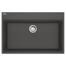 Franke Residential Canada MAG61031-SLG-S - Franke Maris Dual Mount 33-in x 22-in Fragranite Single Bowl Kitchen Sink in Slate Grey