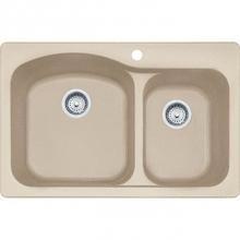 Franke Residential Canada DIG62F91-CHA-CA - Gravity  Granite - Dual Mount Sink Double- Champagne