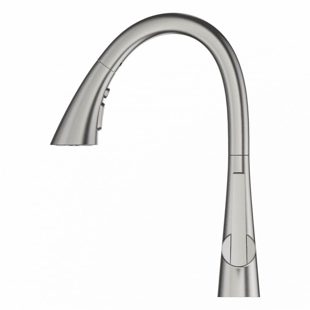 Zedra Single-Handle Pull Down Kitchen Faucet Triple Spray