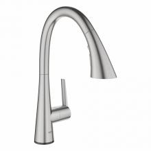 Grohe Canada 30205DC2 - Single Handle Pull Down Kitchen Faucet Triple Spray 66 L min 175 gpm with Touch Technology