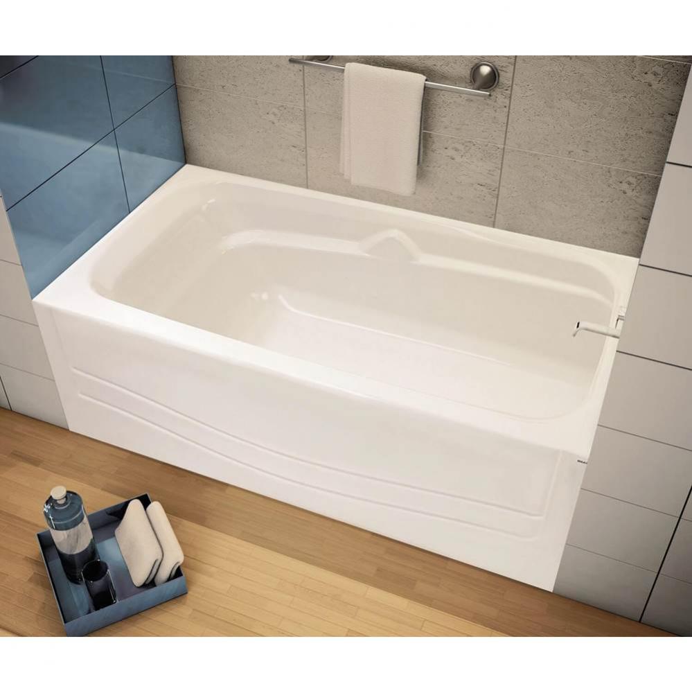 Avenue 59.875 in. x 30 in. Alcove Bathtub with Left Drain in Sterling Silver