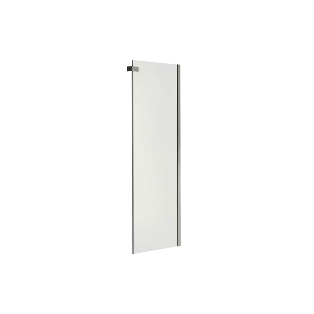 Halo 30.75-31.875 in. x 78.75 in. Return Panel with Clear Glass in Chrome