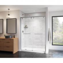 Maax Canada 135322-900-084-000 - Uptown 56-59 x 76 in. 8 mm Bypass Shower Door for Alcove Installation with Clear glass in Chrome