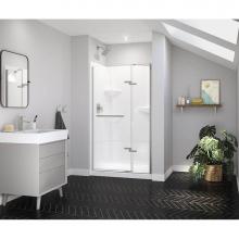 Maax Canada 139577-900-305-000 - Reveal Sleek 71 41 1/2-44 1/2 x 71 1/2 in. 8mm Pivot Shower Door for Alcove Installation with Clea