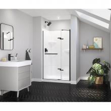 Maax Canada 139577-900-340-000 - Reveal Sleek 71 41 1/2-44 1/2 x 71 1/2 in. 8mm Pivot Shower Door for Alcove Installation with Clea
