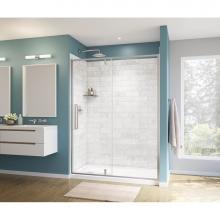 Maax Canada 135326-900-084-000 - Uptown 57-59 x 76 in. 8 mm Pivot Shower Door for Alcove Installation with Clear glass in Chrome