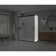 Maax Canada 136560-900-340-000 - Incognito 76 Return Panel for 32 in. Base with Clear glass in Matte Black