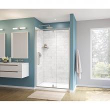 Maax Canada 135325-900-305-000 - Uptown 45-47 x 76 in. 8 mm Pivot Shower Door for Alcove Installation with Clear glass in Brushed N