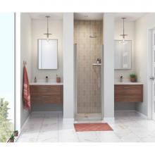 Maax Canada 138261-900-305-100 - Manhattan 25-27 x 68 in. 6 mm Pivot Shower Door for Alcove Installation with Clear glass & Rou