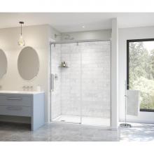Maax Canada 135324-900-084-000 - Uptown 56-59 x 76 in. 8 mm Sliding Shower Door for Alcove Installation with Clear glass in Chrome
