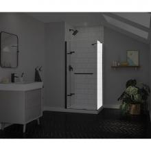 Maax Canada 139583-900-340-000 - Reveal Sleek 71 Return Panel for 36 in. Base with Clear glass in Matte Black
