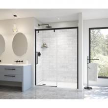 Maax Canada 135324-900-340-000 - Uptown 56-59 x 76 in. 8 mm Sliding Shower Door for Alcove Installation with Clear glass in Matte B
