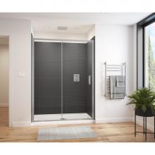 Maax Canada 135238-900-084-000 - Connect Pro 57-58.5 x 76 in. 6mm Sliding Shower Door for Alcove Installation with Clear glass in C