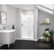 Maax Canada 139577-900-084-000 - Reveal Sleek 71 41 1/2-44 1/2 x 71 1/2 in. 8mm Pivot Shower Door for Alcove Installation with Clea